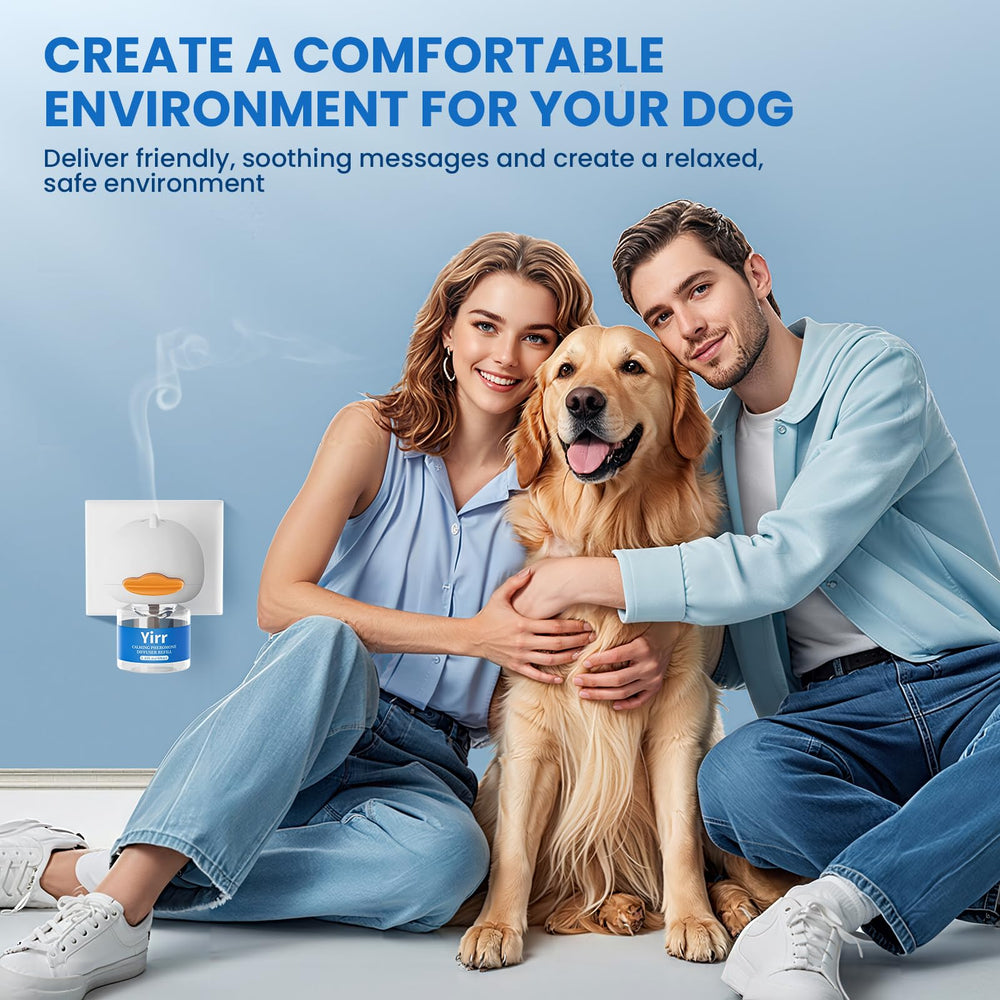 Yirr dog calming diffuser beside training area supports calm focus