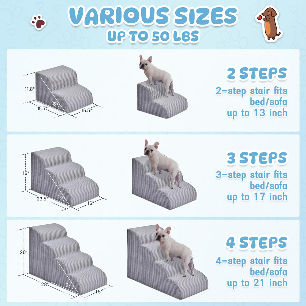 Yiruka dog stairs expand after vacuum packing, ready to use