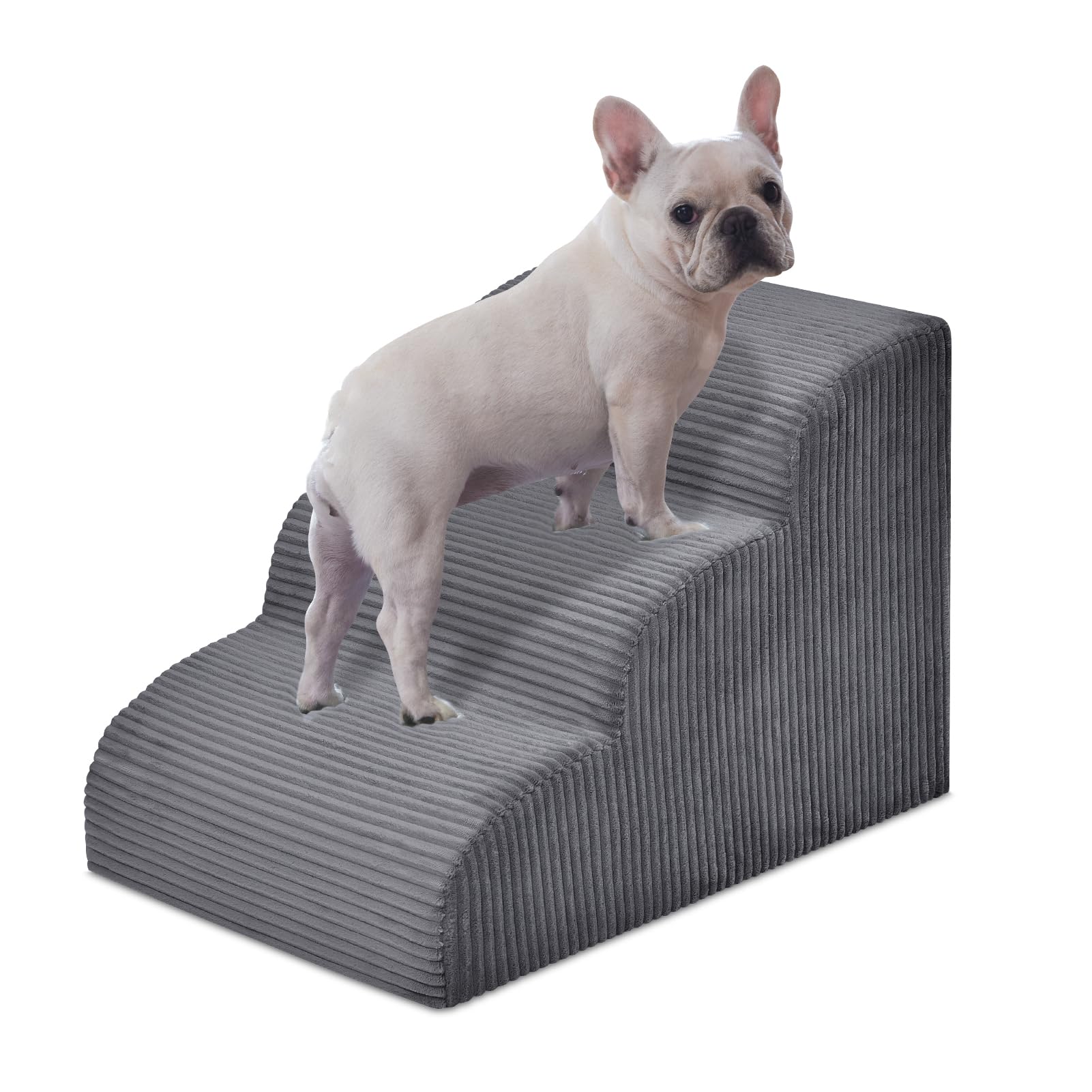 Yiruka dog steps 3-step slope helps small dogs climb beds safely