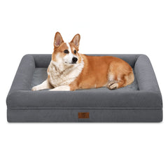 Yiruka orthopedic dog bed with egg crate foam for joint support and airflow