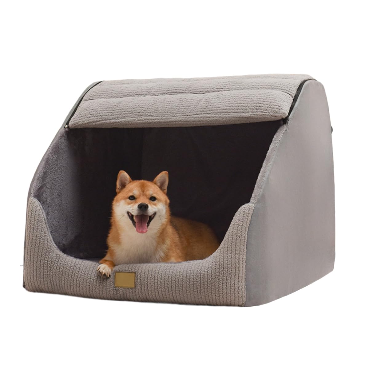 YISLEND large dog house grey exterior for indoor comfort.