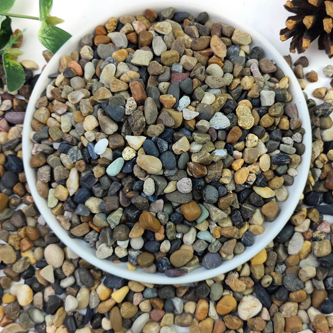 Grava de YISZM para acuario de 1/4 pulgada, aspecto natural y estable.
