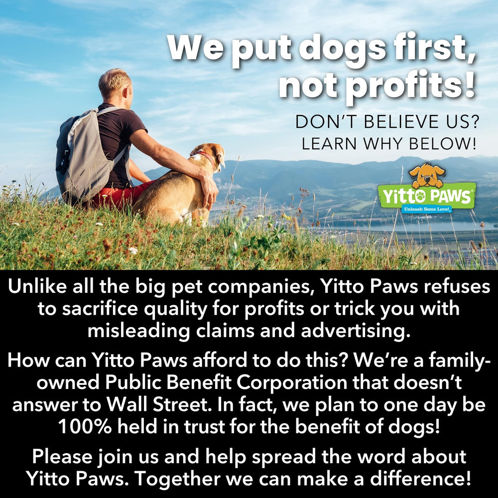 Yitto Paws ingredients list, six simple organic components