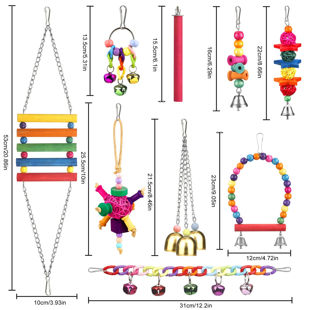YIXUND wooden-chew-toy: safe beak exercise and enrichment for small parrots.