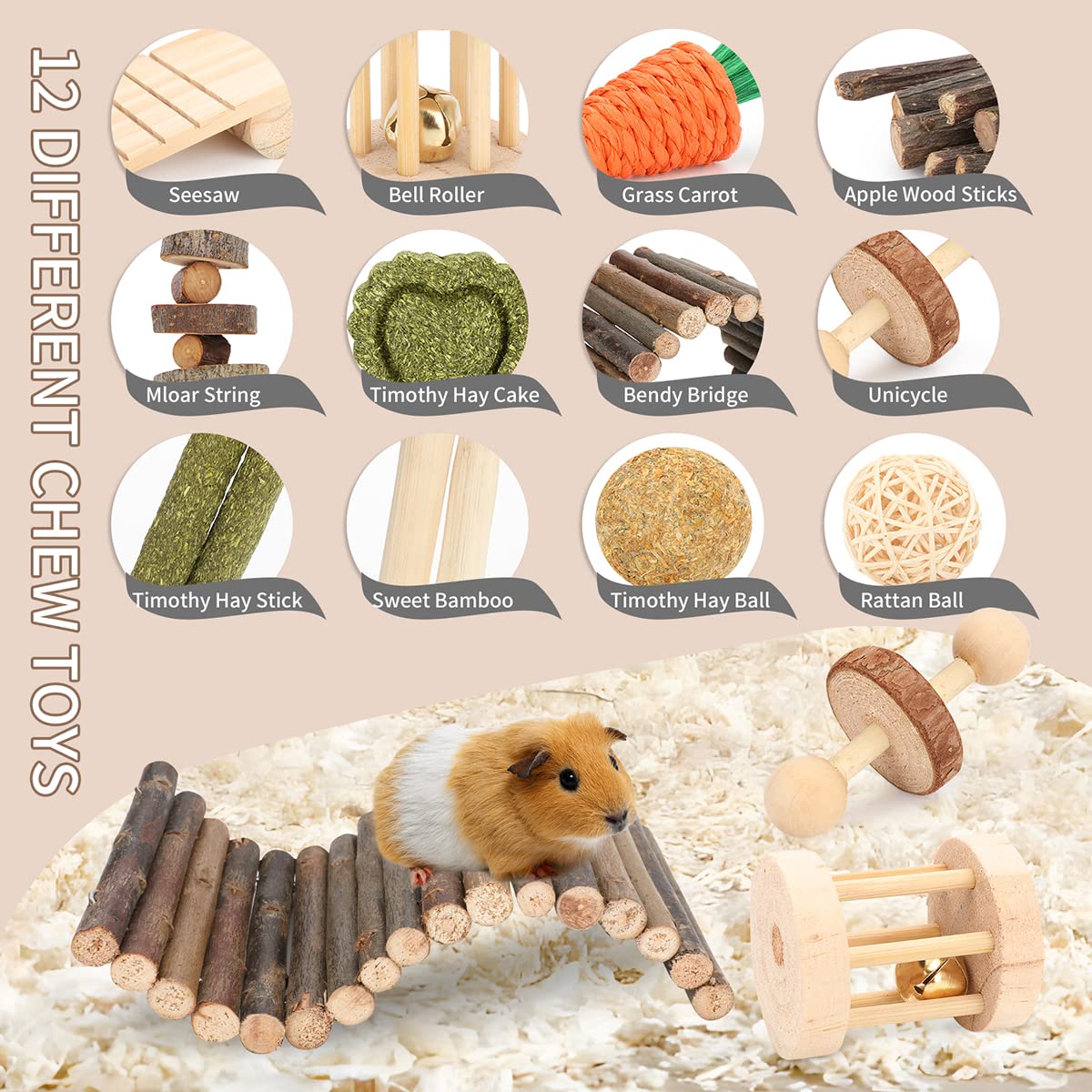YIXUND carrot-woven-toy textured chew for engagement and exploration.