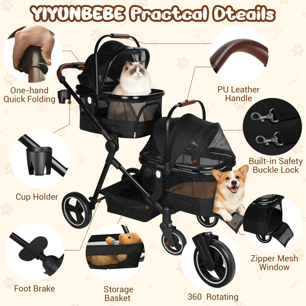 YIYUNBEBE breathable interior and anti-scratch net to protect anxious pets