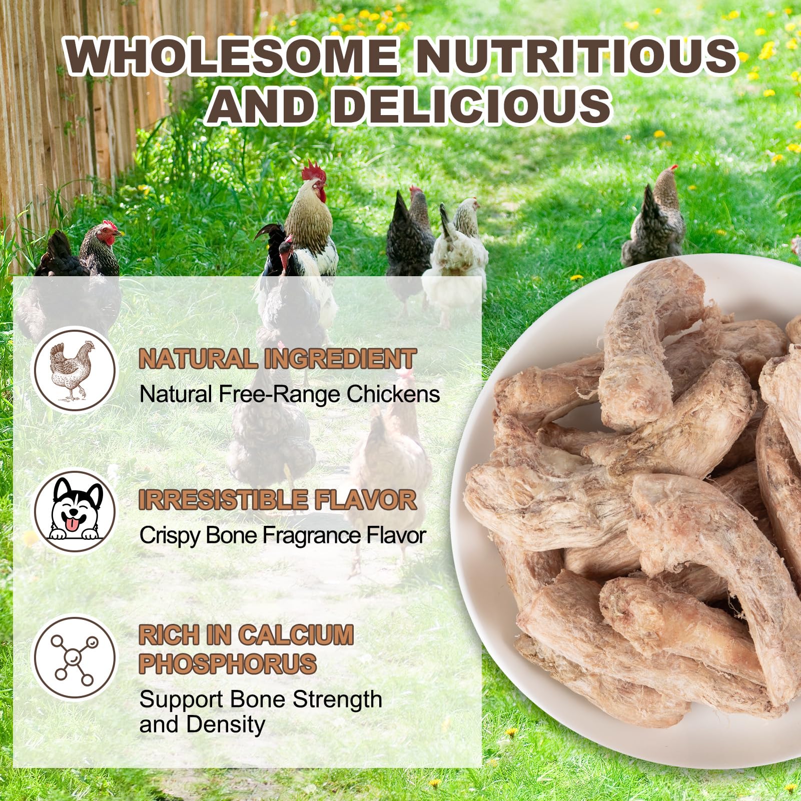 Yizeril chicken necks packaging front shows single-ingredient grain-free appeal.