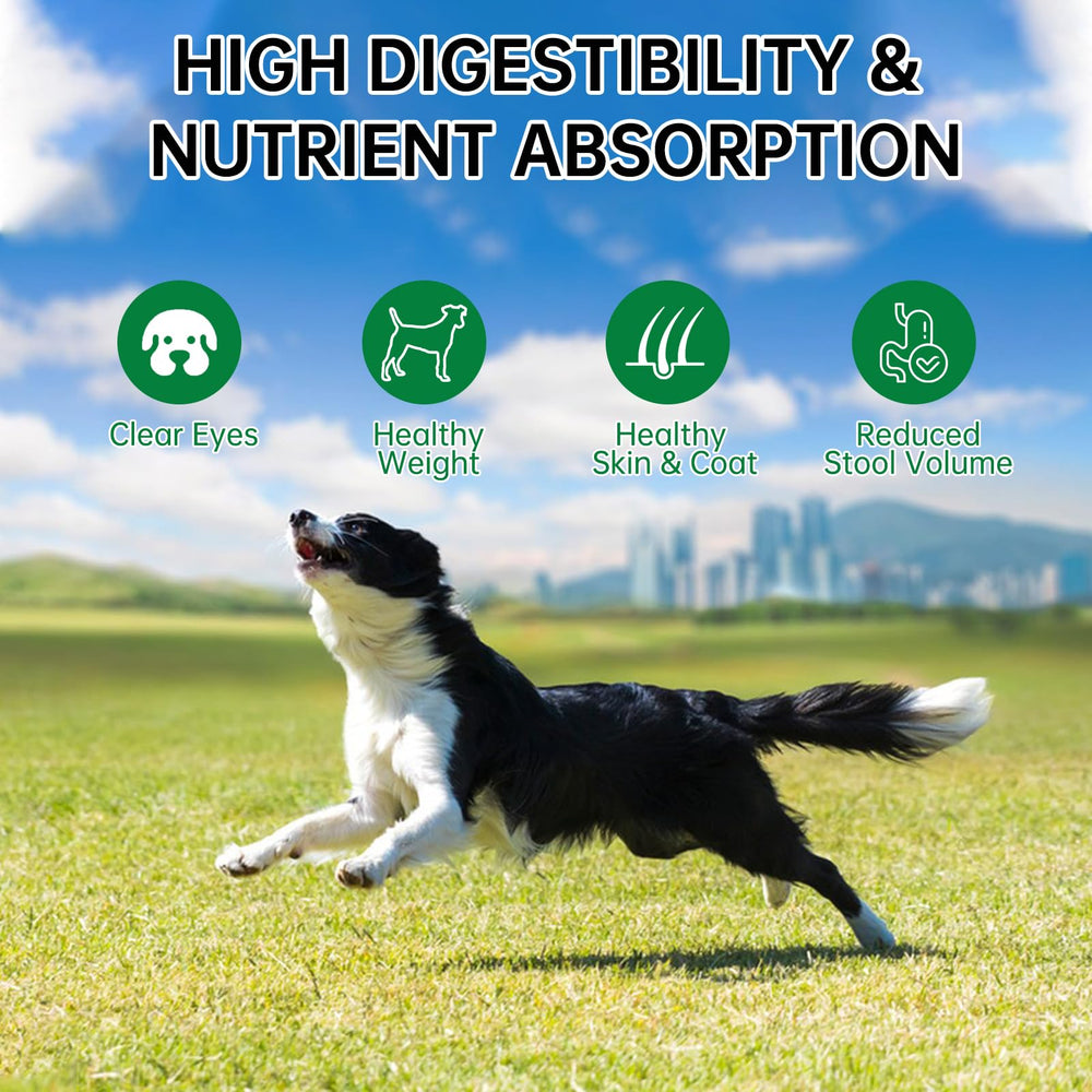 Yizeril grain-free bag emphasizes skin and coat support through natural yolk nutrients.