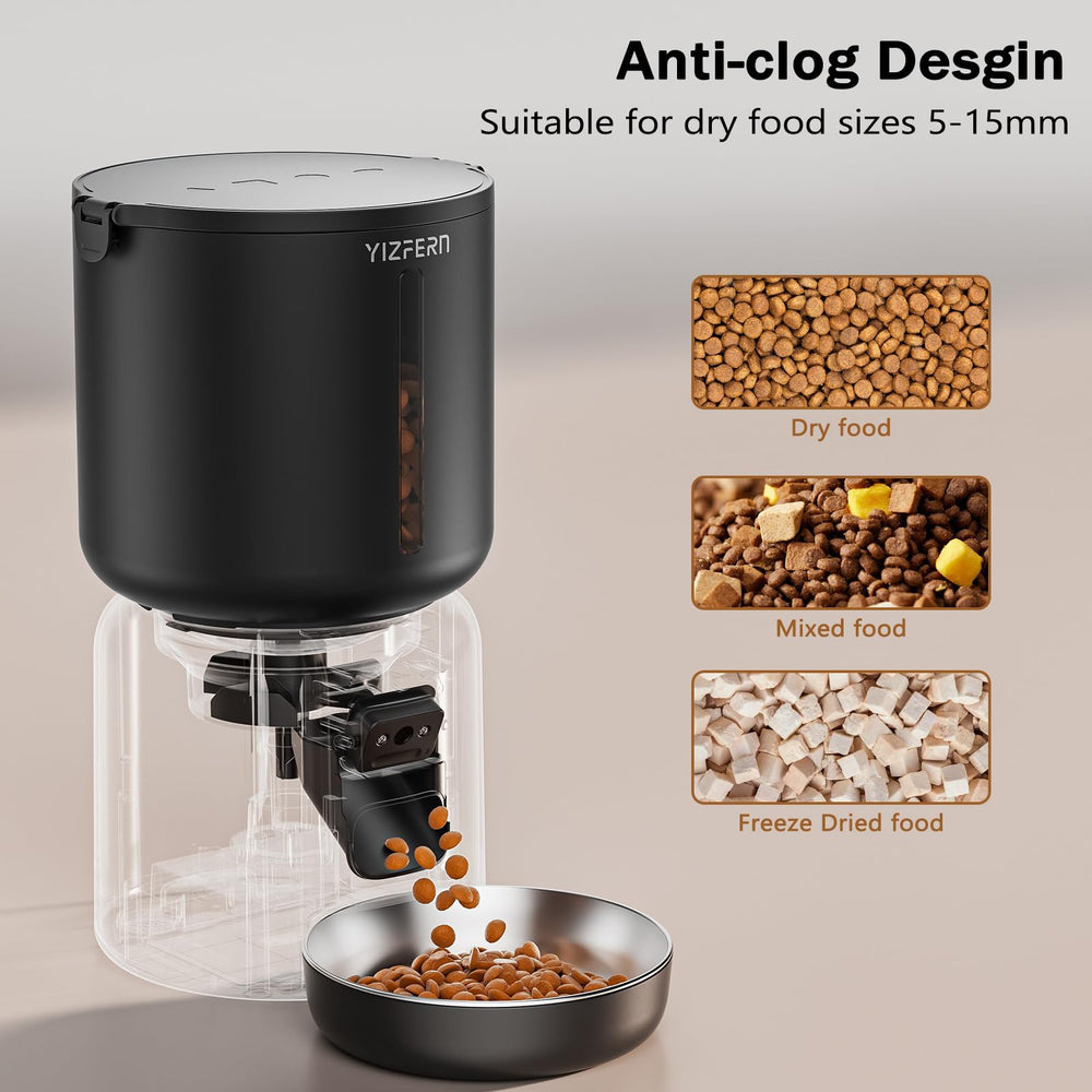 YIZFERN 4L capacity feeder supports longer trips with consistent portions.