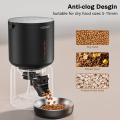 YIZFERN 4L capacity feeder supports longer trips with consistent portions.