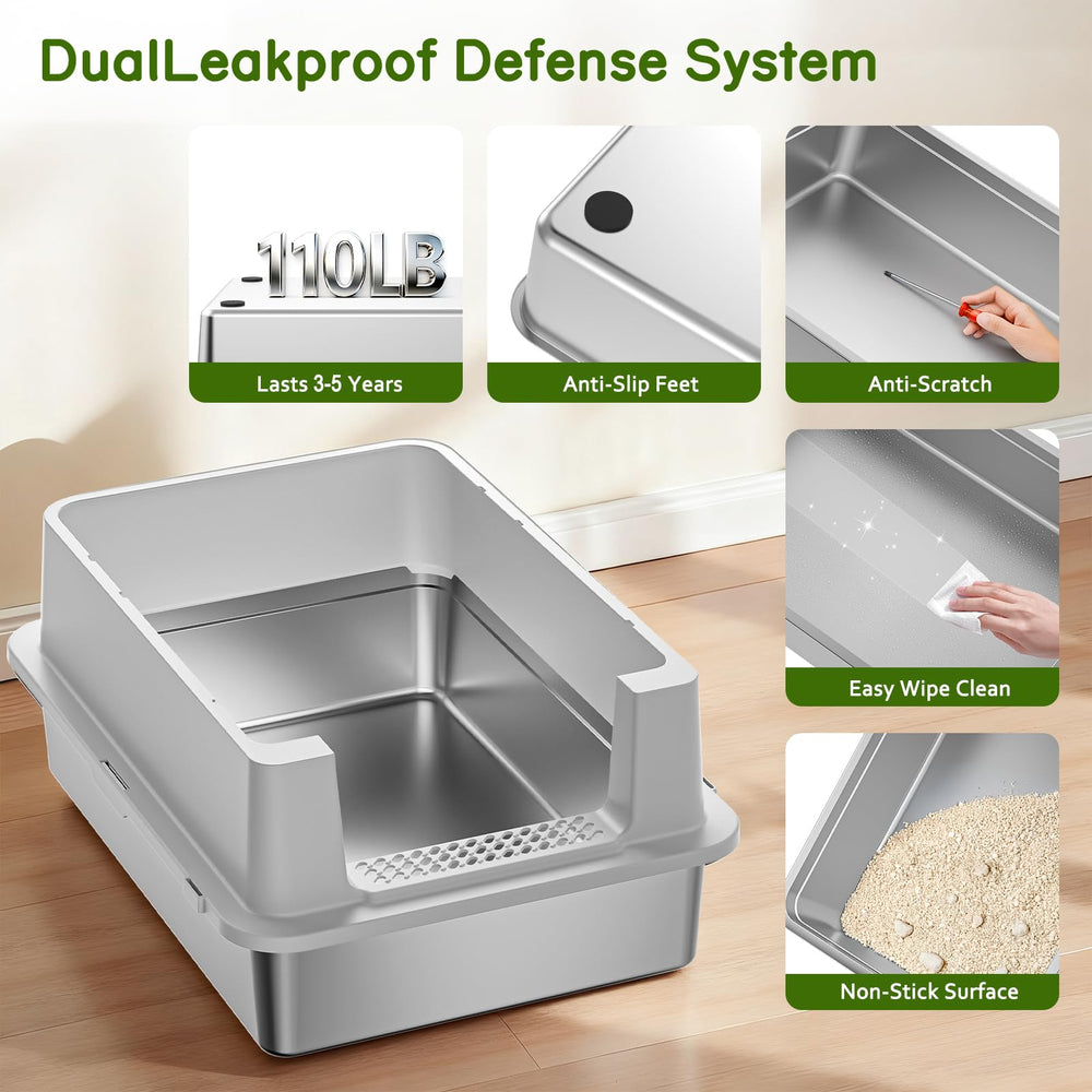 YIZFERN 40L capacity supports long intervals between refills in multi-cat homes
