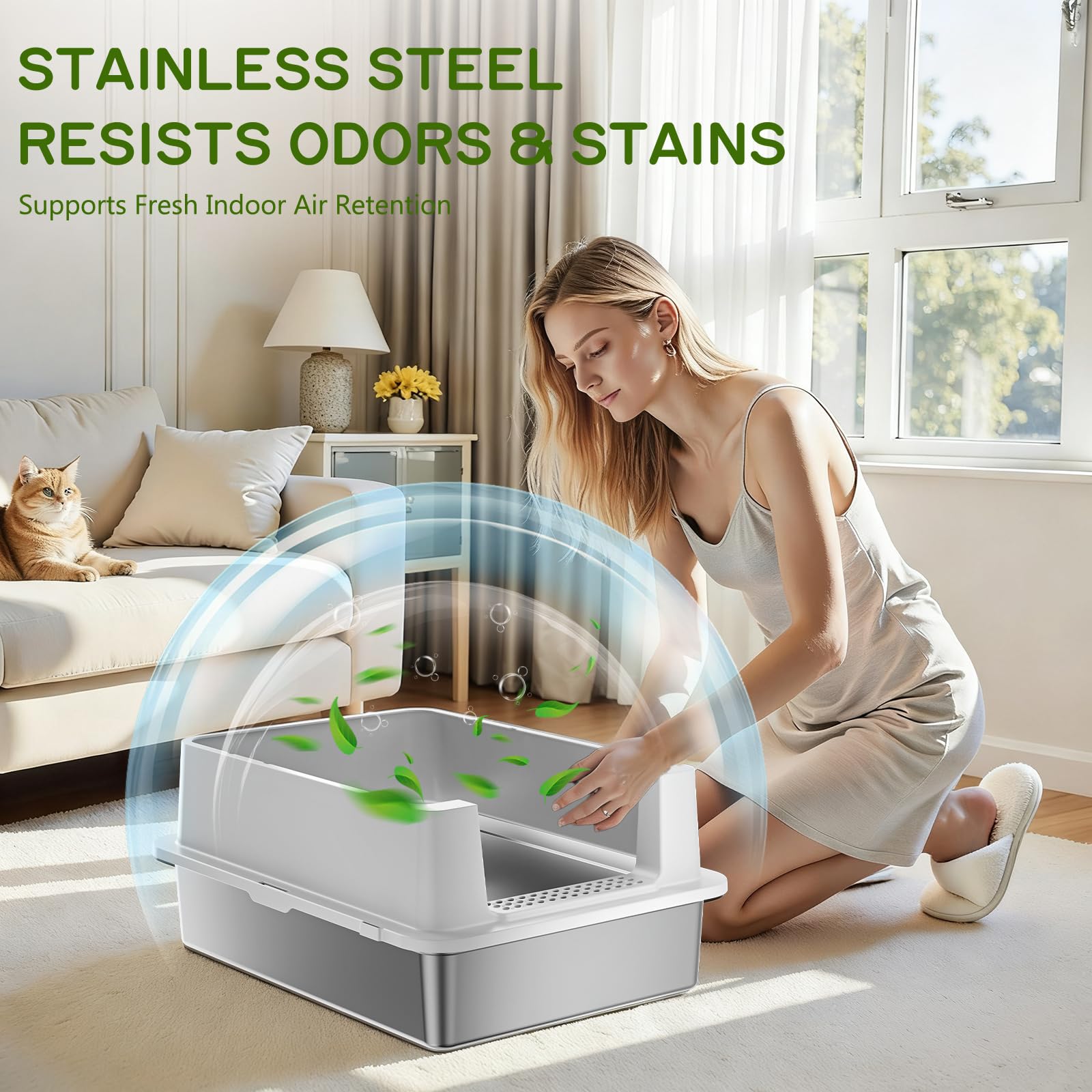 YIZFERN easy-clean stainless steel maintains freshness and simple maintenance