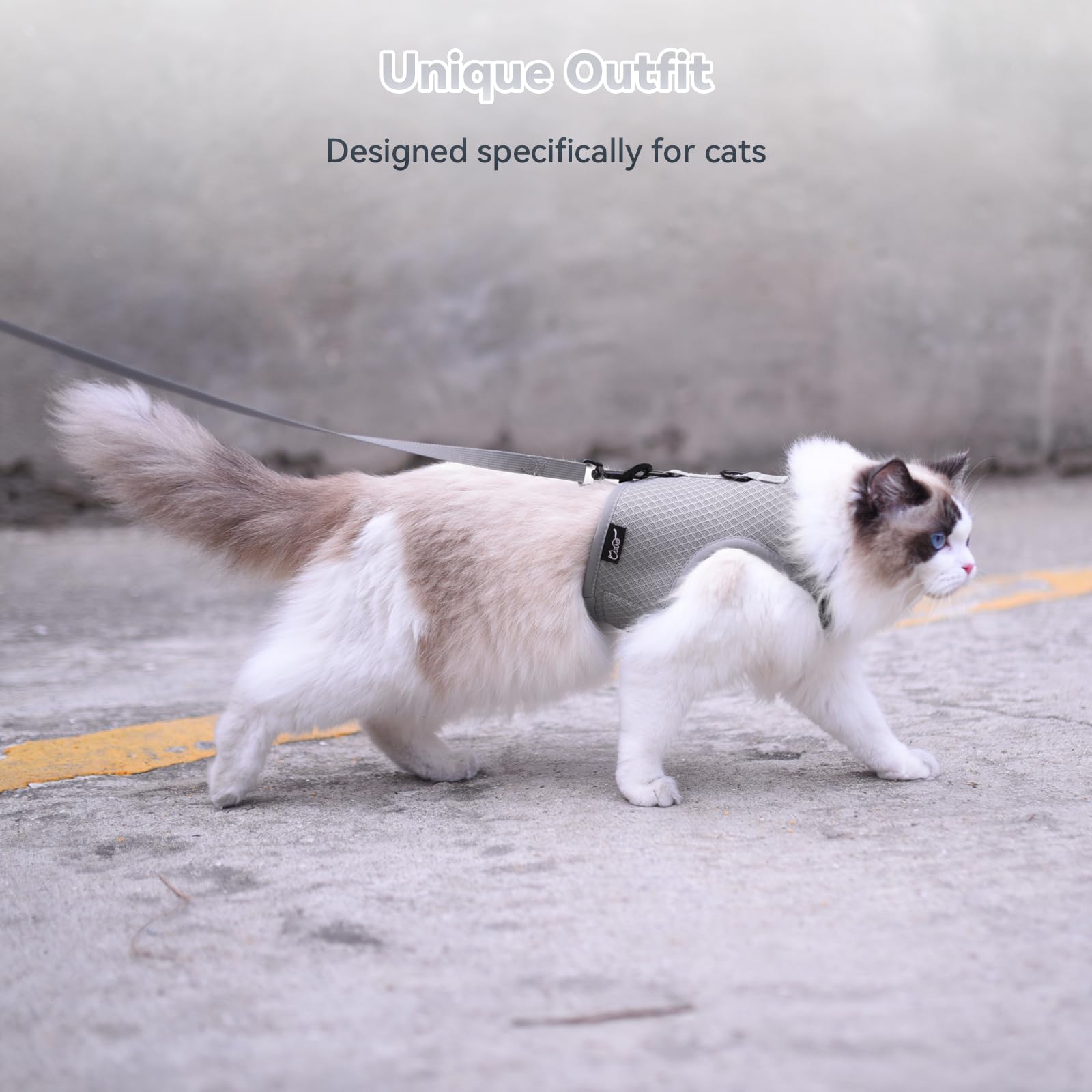 YIZHI MIAOW harness set includes both harness and leash.