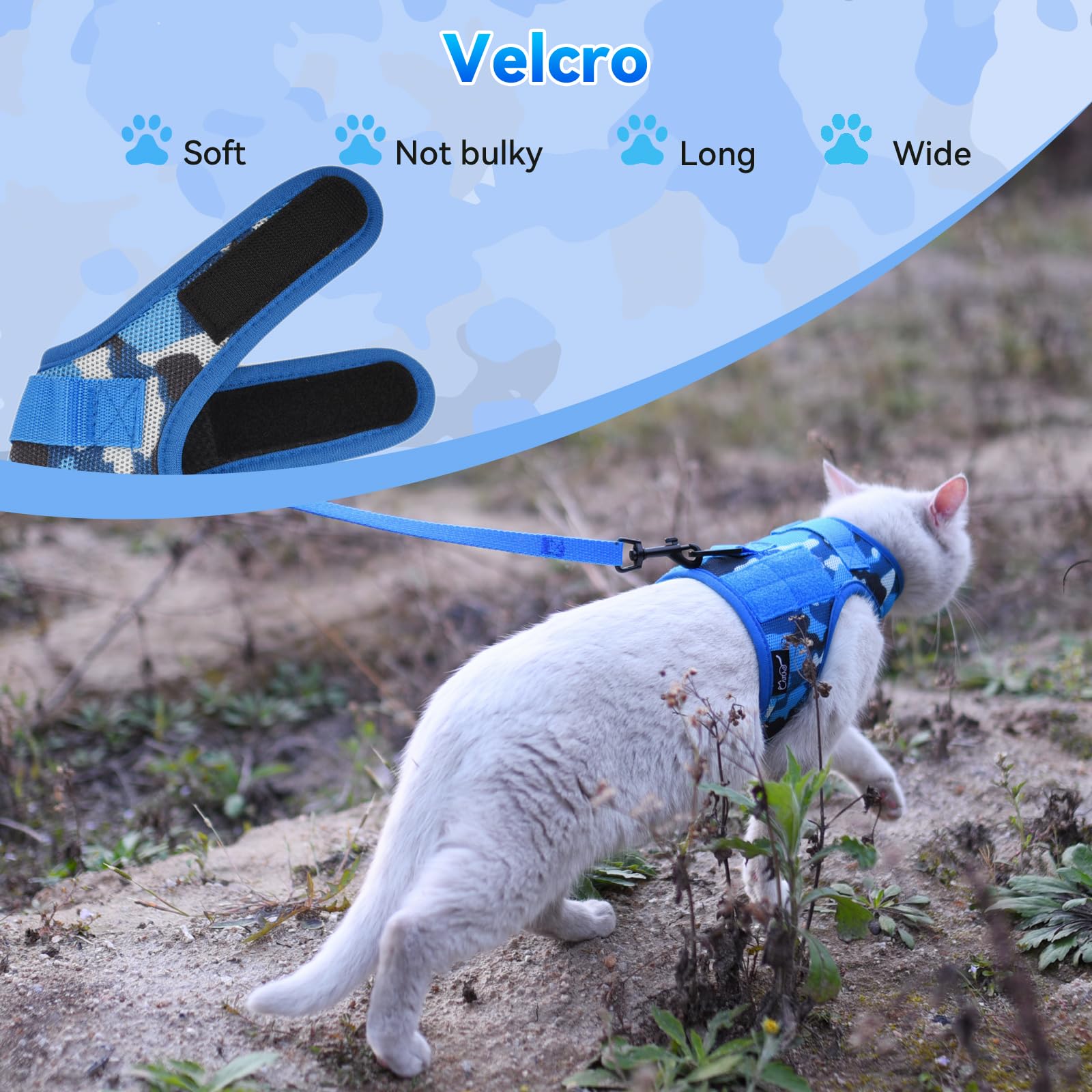 YIZHI MIAOW cat harness size chart for proper fit.