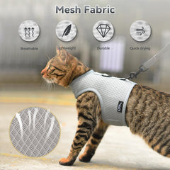 YIZHI MIAOW cat harness soft-skin material minimizes irritation.
