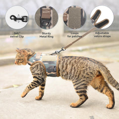 YIZHI MIAOW jungle camo harness blends style with escape-resistant safety
