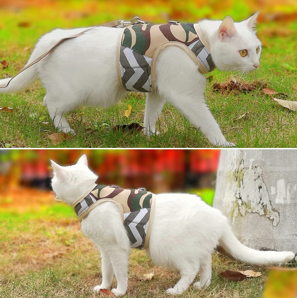 YIZHI MIAOW padded vest-harness close-up emphasizing soft, comfortable padding