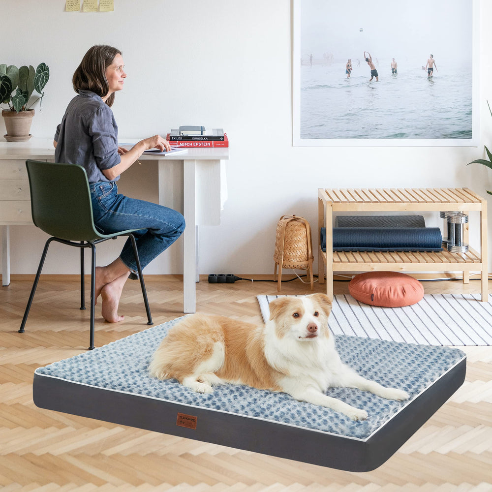YIZHUOPET grey-side XXXL dog bed with stylish two-tone design