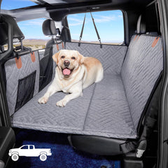 YJGF dog back seat extender transforms truck seat into a spacious bed for safe travel.
