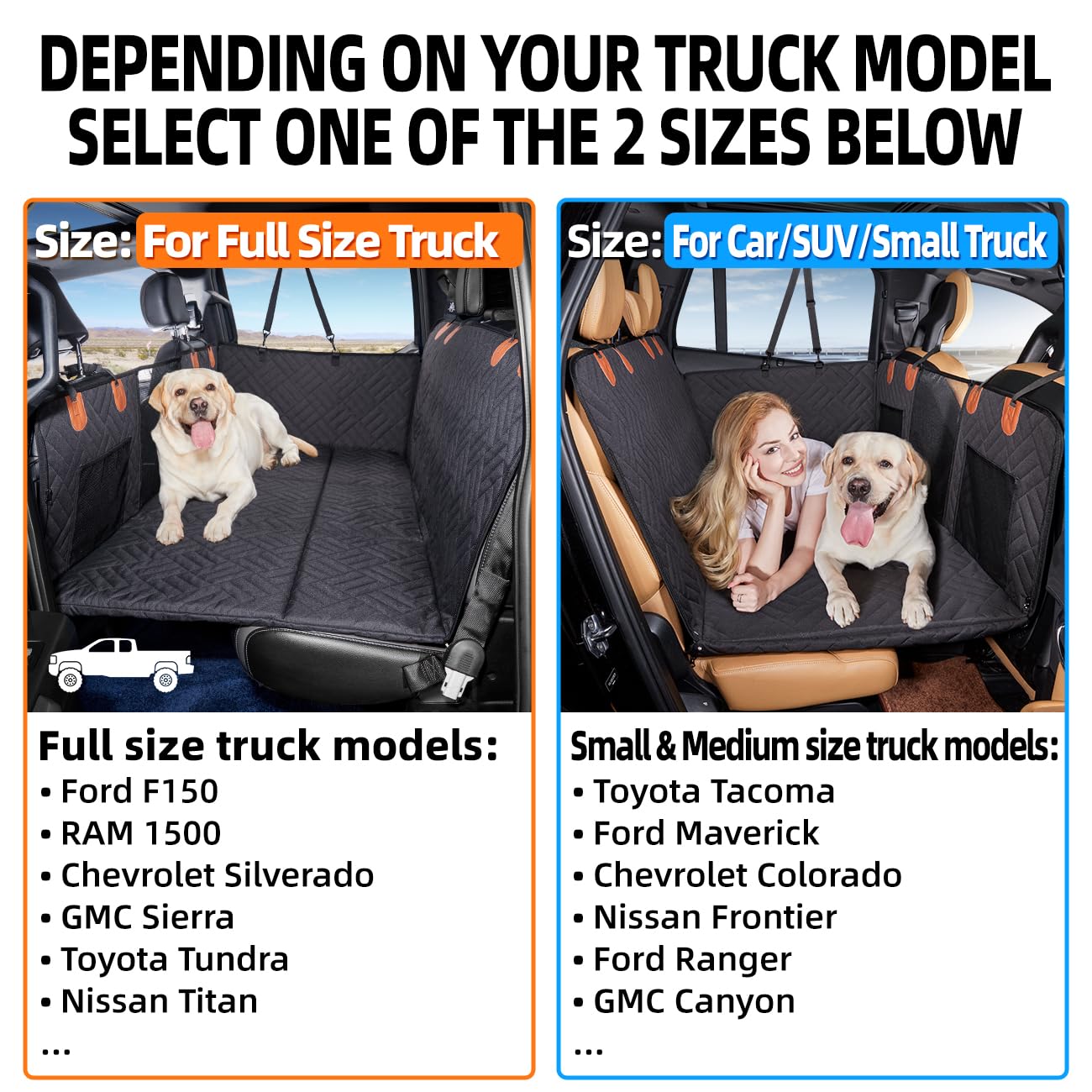 YJGF dog back-seat extender waterproof Oxford cloth enables easy cleanup after muddy paws.