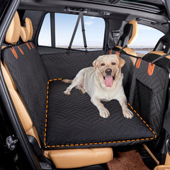 YJGF dog mat back seat extender front view for secure travel