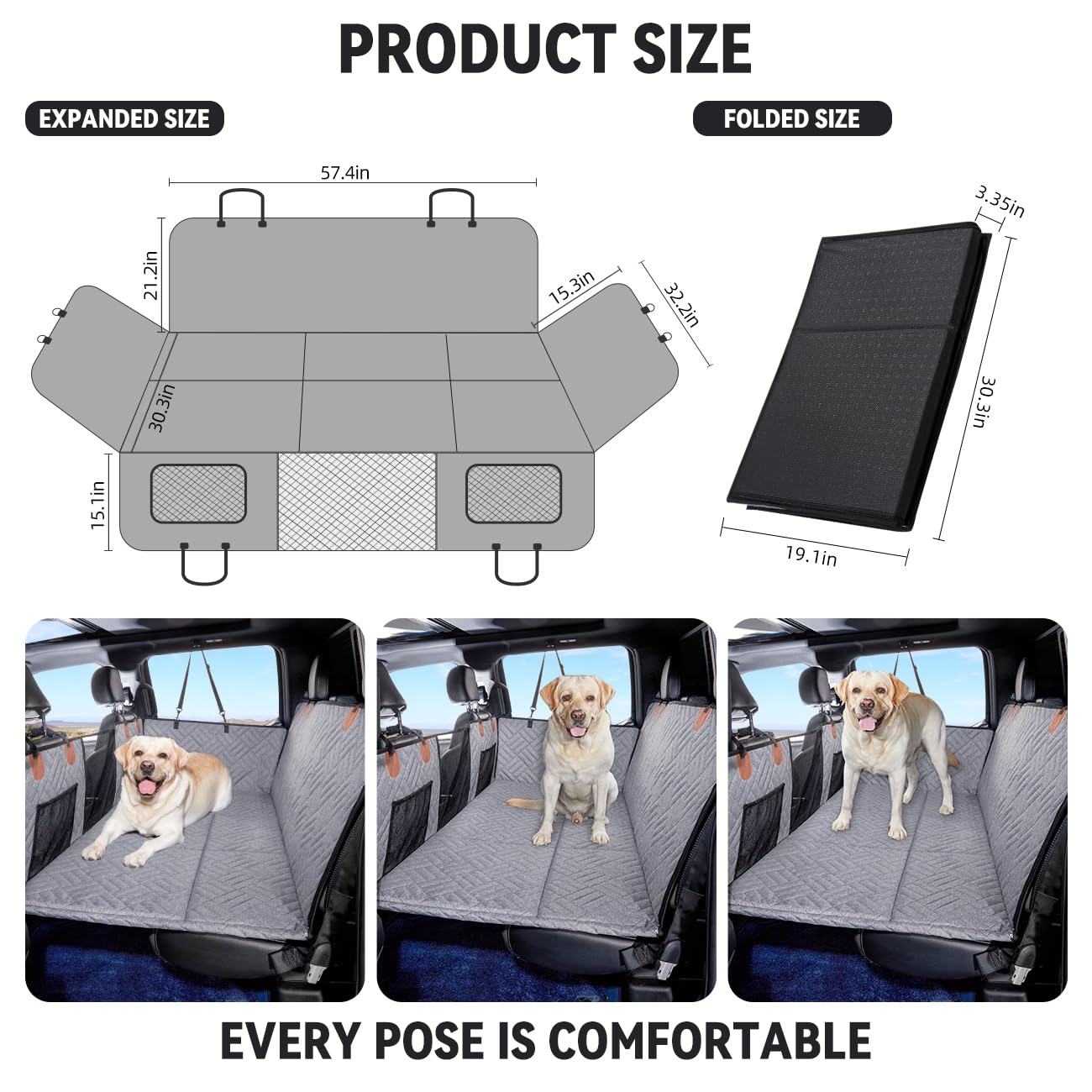 YJGF easy-install-dog-seat-cover enables quick, tool-free setup.
