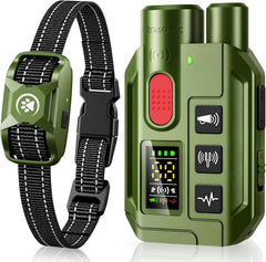 YJWFHPU 2in1 dog shock collar front view demonstrates ready-for-training design for all dog sizes.