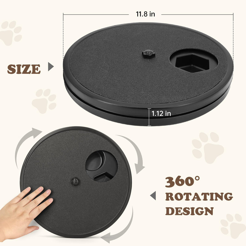 Ykall dog nail scratch board shows six treat compartments for rewards.