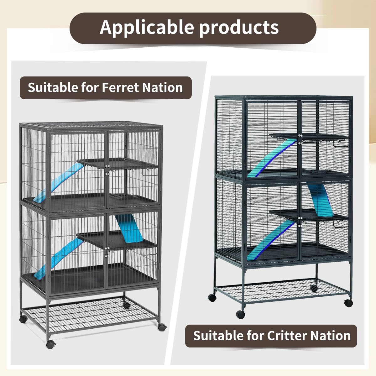 YKD adjustable-fit guard adapts to most small-animal cages