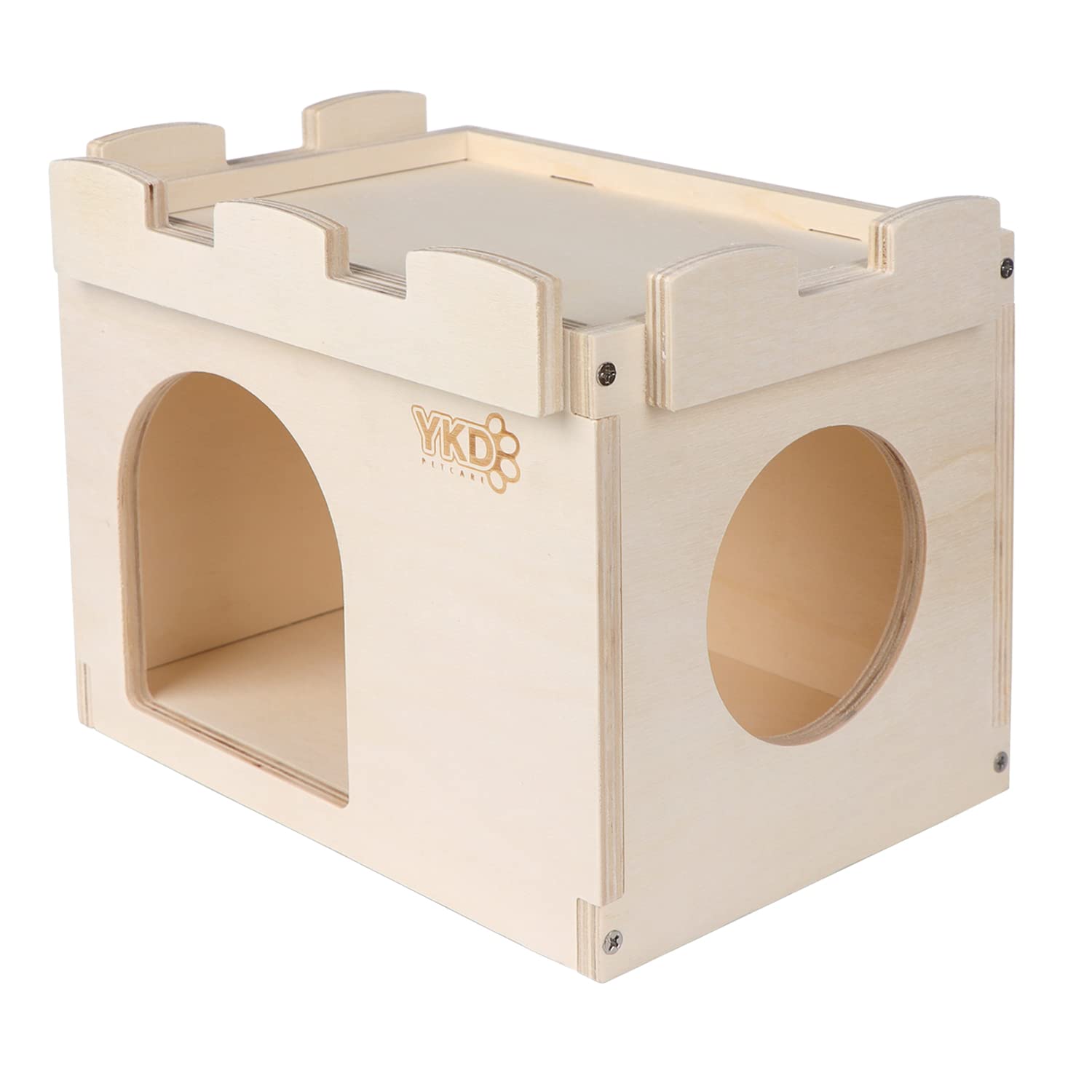 YKD Castle Chinchilla House entrances demonstrate easy access and airflow for curious pets.
