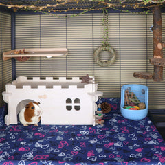 YKD Castle Chinchilla House interior provides cozy hiding space for pets and quiet comfort