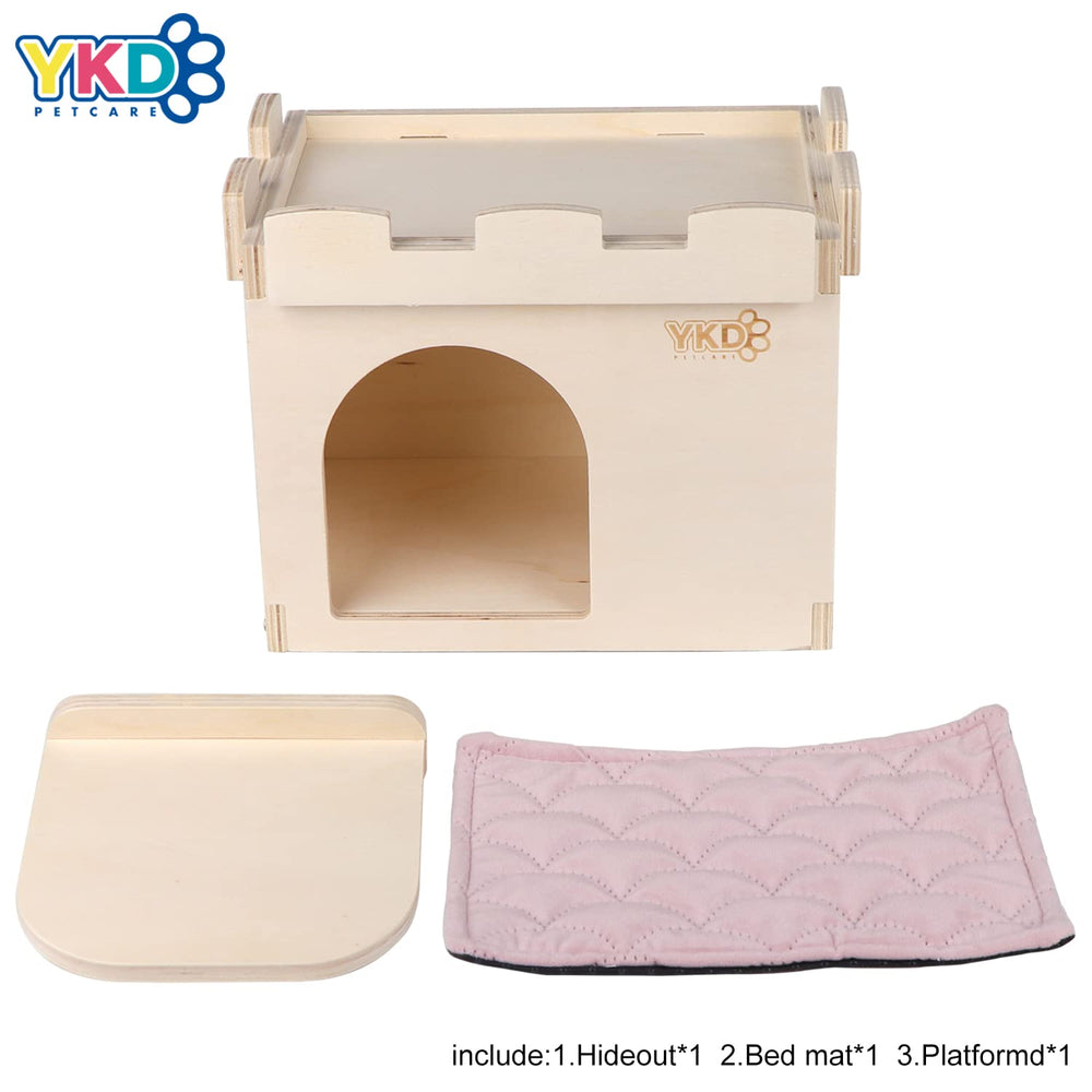 YKD Castle Chinchilla House roof detail, ideal for enrichment with toys and snacks.