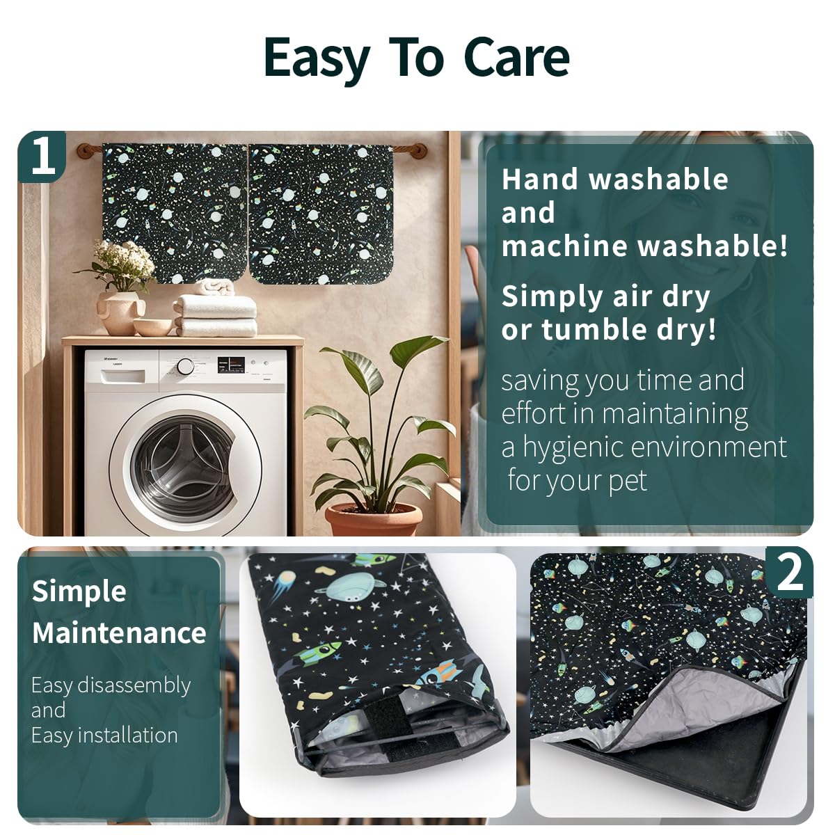 YKD easy-clean machine-washable liner for quick maintenance.