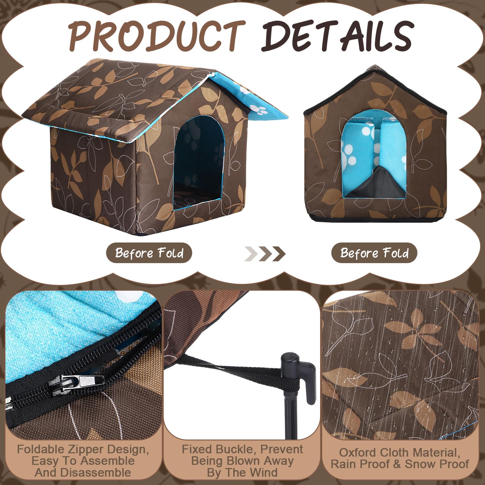 Ylinge cat house disassembled design for easy cleaning and storage