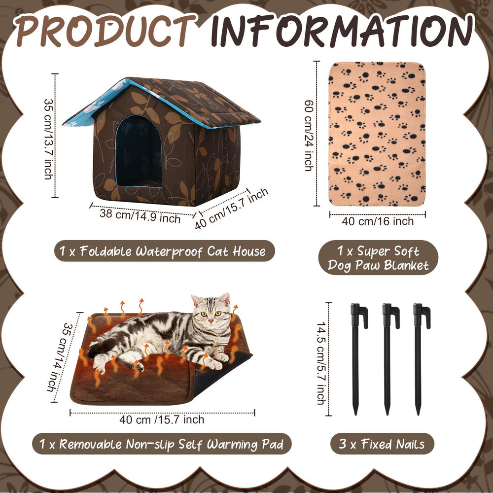 Ylinge cat house interior plush lining offers warm comfort for pets