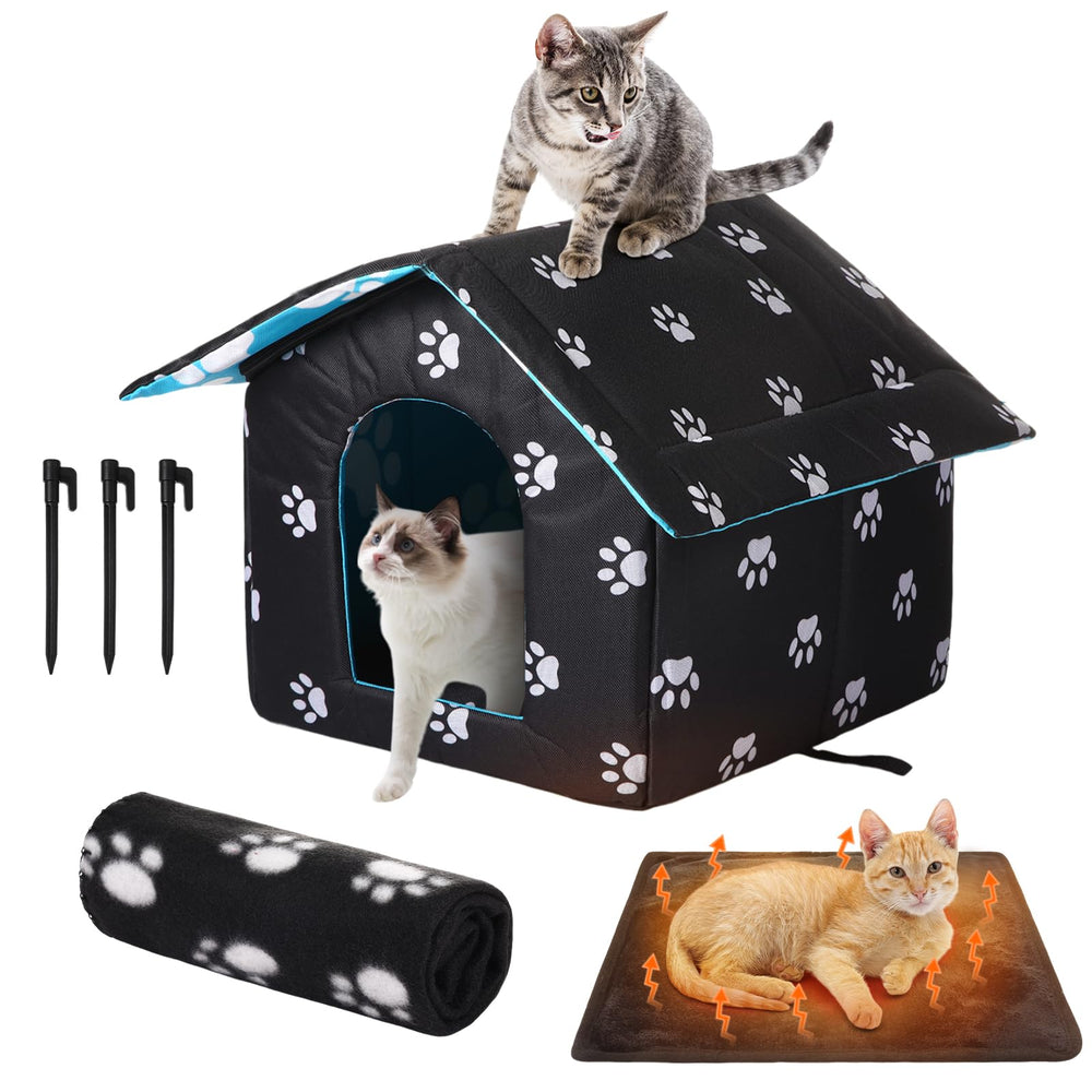 Ylinge outdoor cat house foldable-design enables effortless travel and storage.