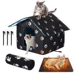 Ylinge outdoor cat house foldable-design enables effortless travel and storage.