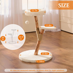 YOCAN cat tree's sisal-scratching post offers a durable surface for claws