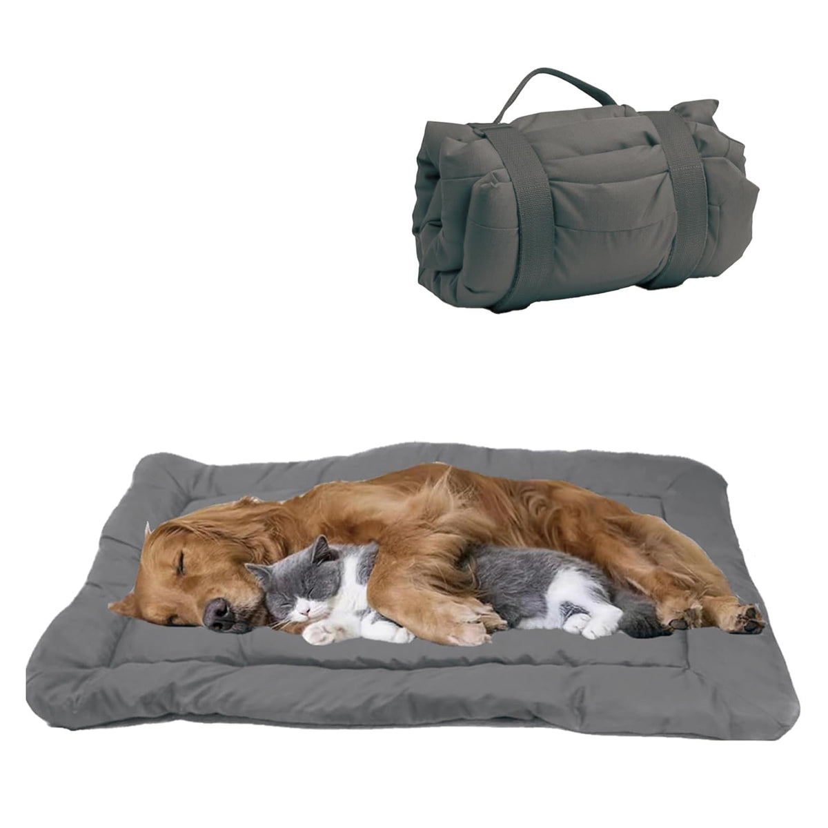YOFANG outdoor travel dog bed folded for easy transport and packing