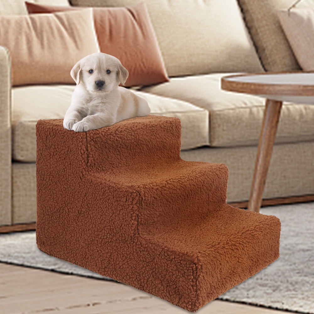 YOFIT Doggy Steps holds up to 50 lbs for small to medium pets.