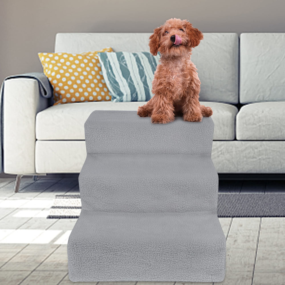 YOFIT Doggy Steps supports pets up to 50 lbs for small to medium companions.