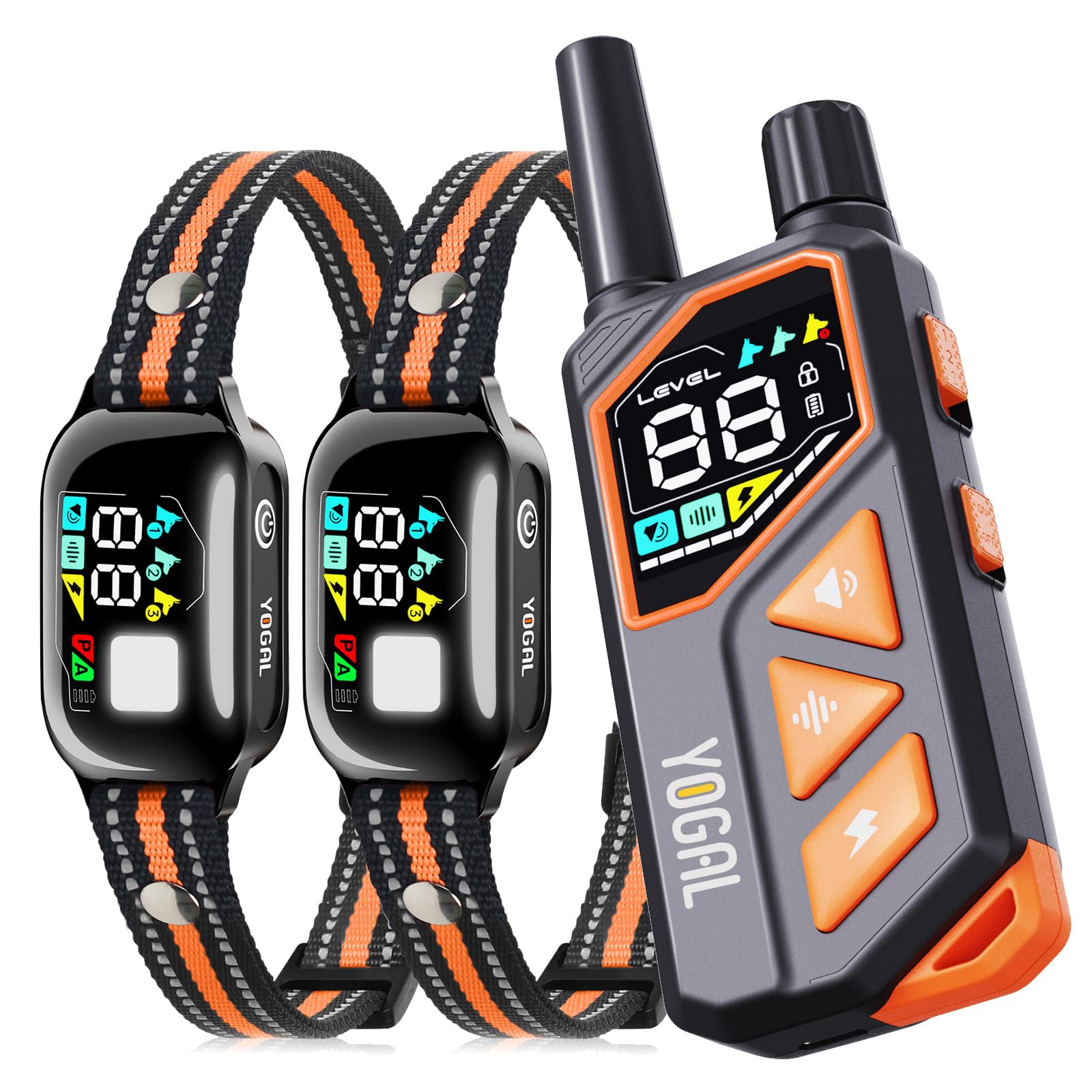 YOGAL 2-in-1 dog collar with remote for versatile training and bark control