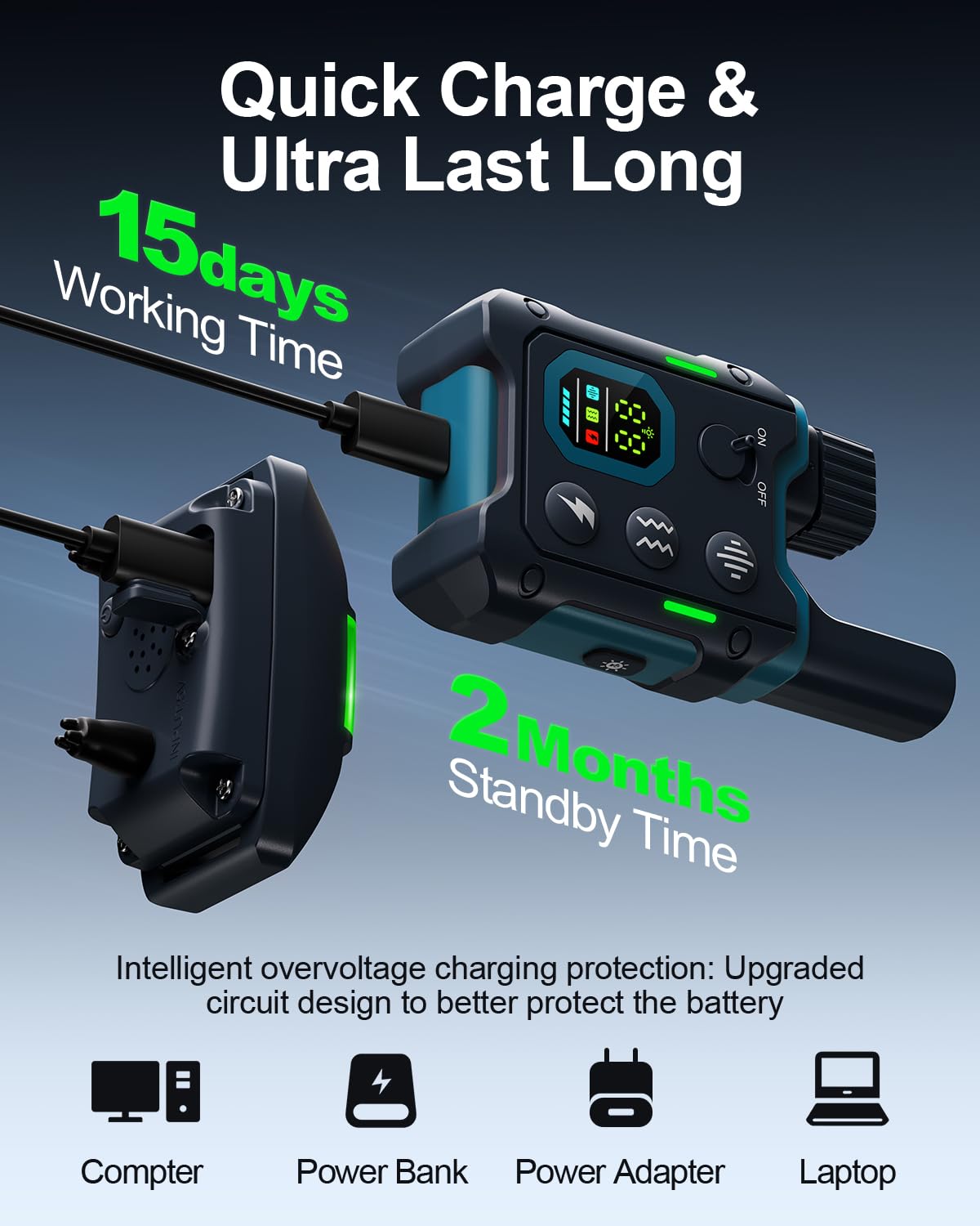 YOGAL battery life supports long training with 90 days standby