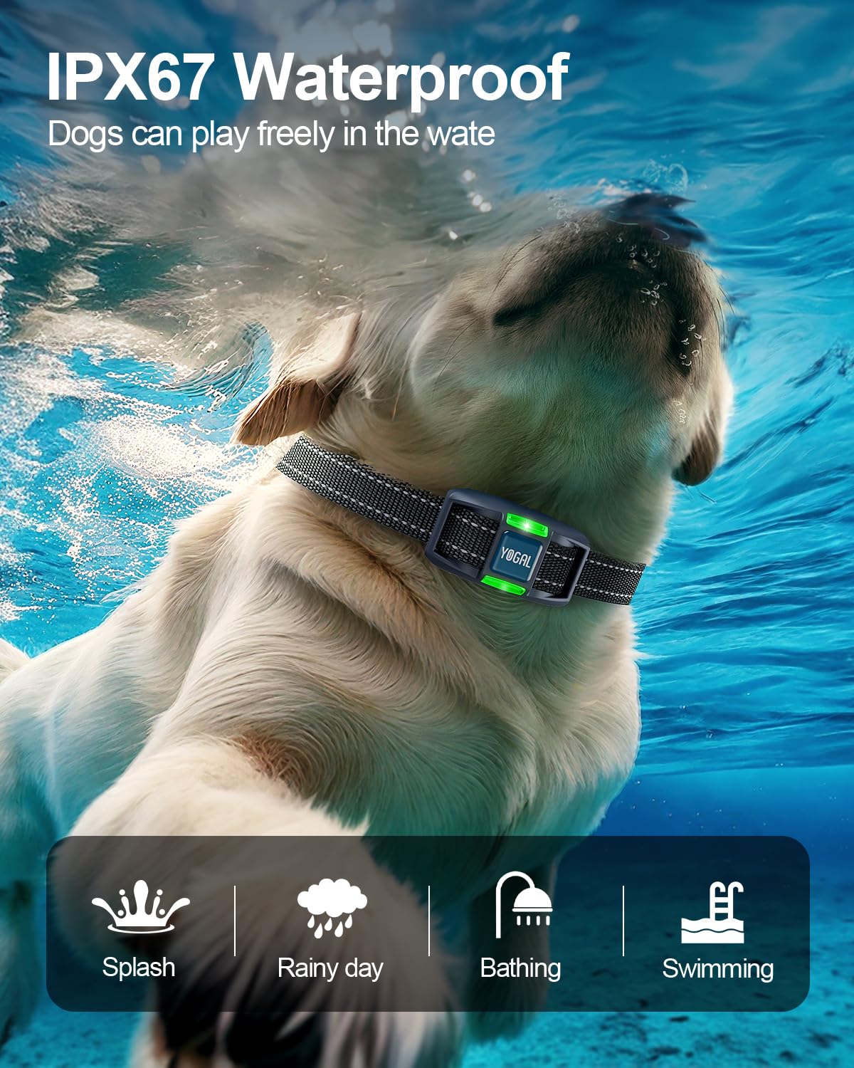 YOGAL fast charging Type C cable powers the collar quickly