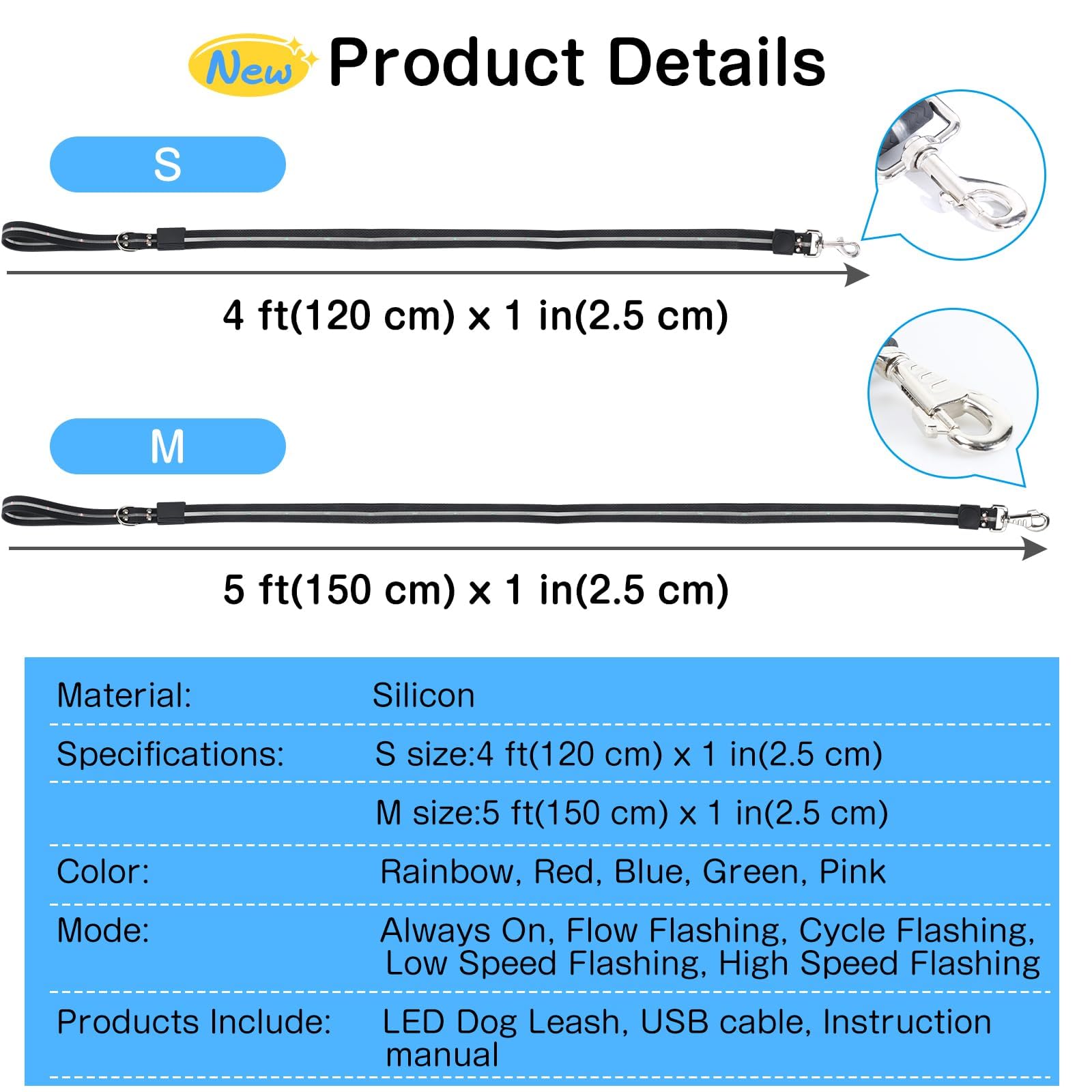 Yoheueoa soft silicone handle leash provides a comfortable grip on longer walks.