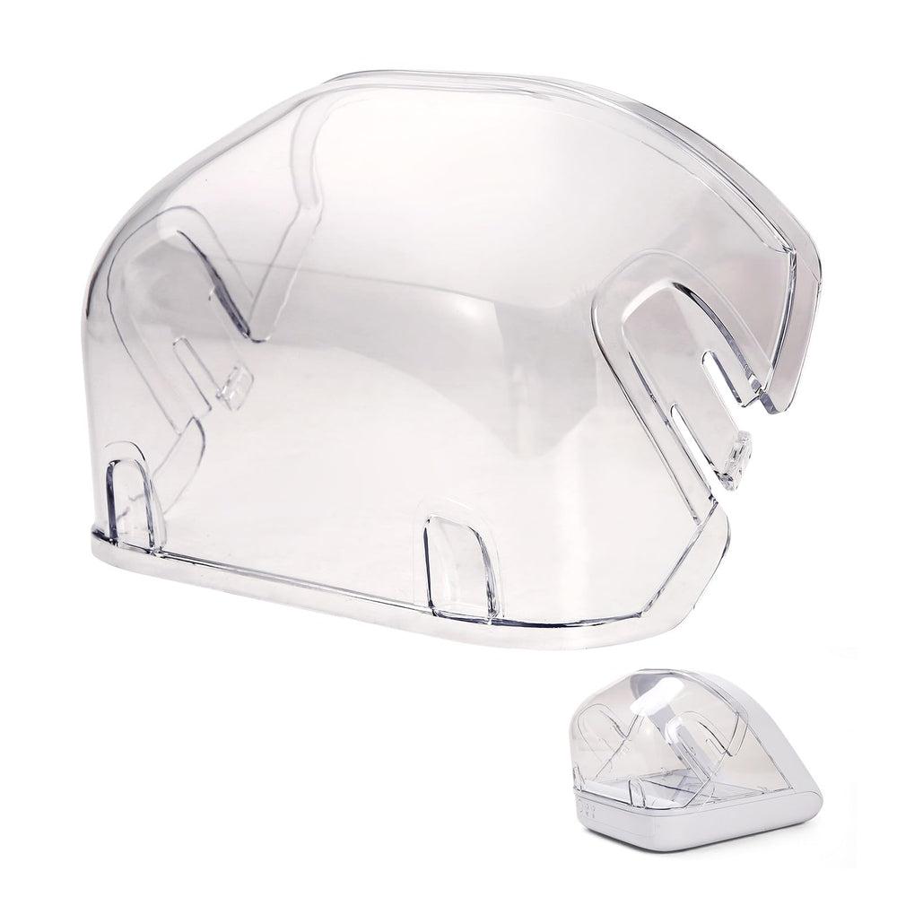 YOIHABV pet-feeder rear cover clip-on demonstrates secure fit to prevent rear access during meals.