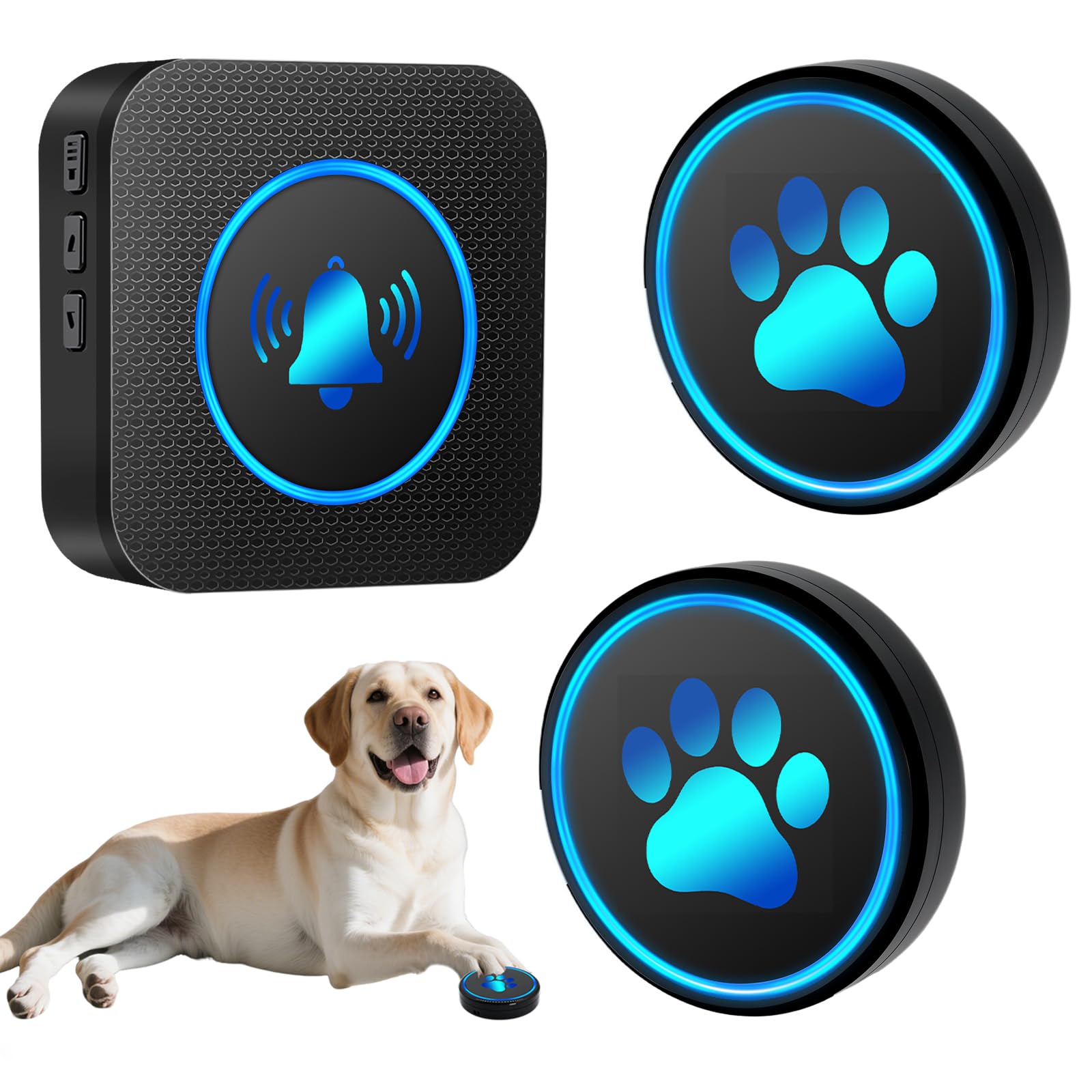 Yoiilifee dog doorbell on the front door for easy potty training