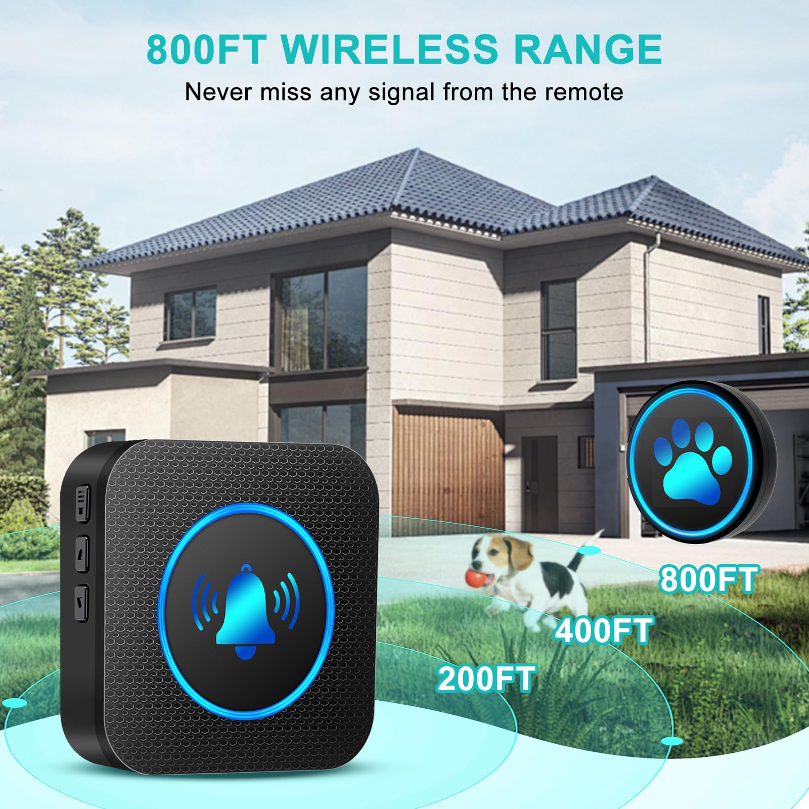 Yoiilifee dog doorbell Velcro installation setup