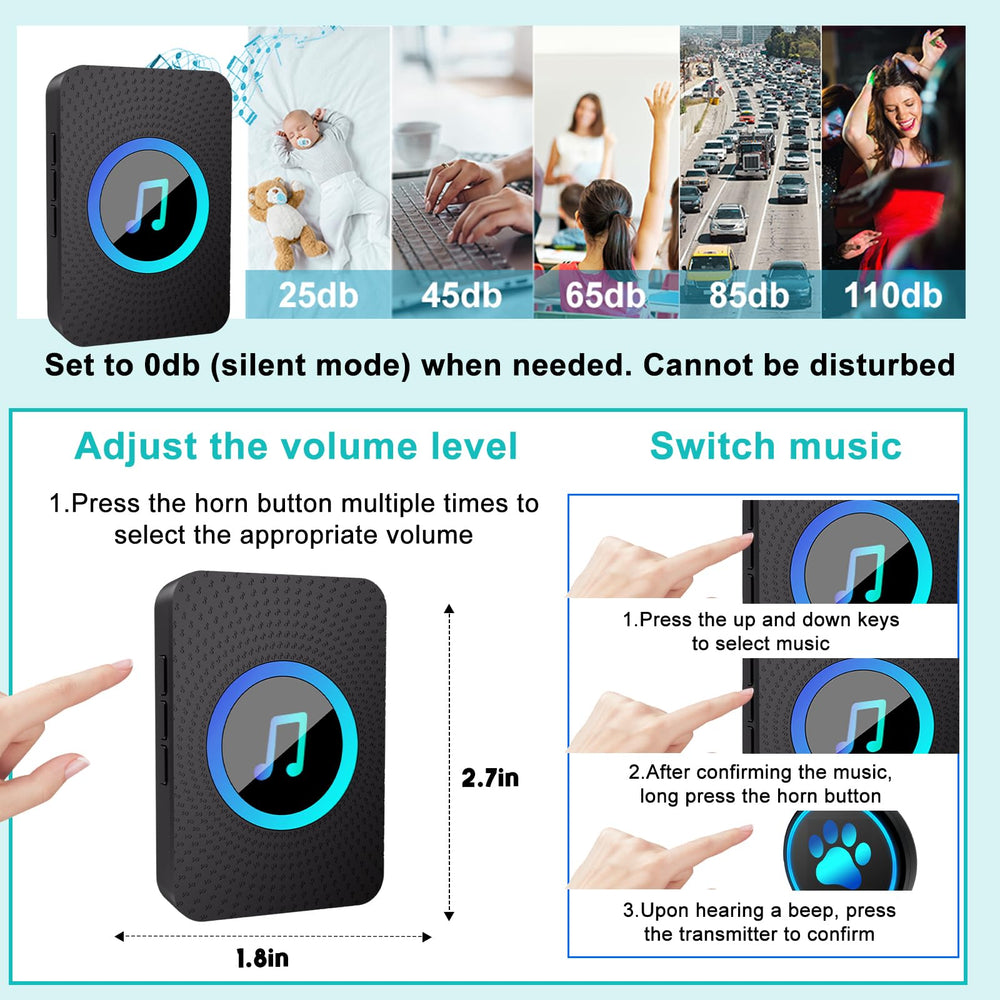 Yoiilifee dog doorbell velcro-installation emphasizes tool-free, wall-friendly setup.
