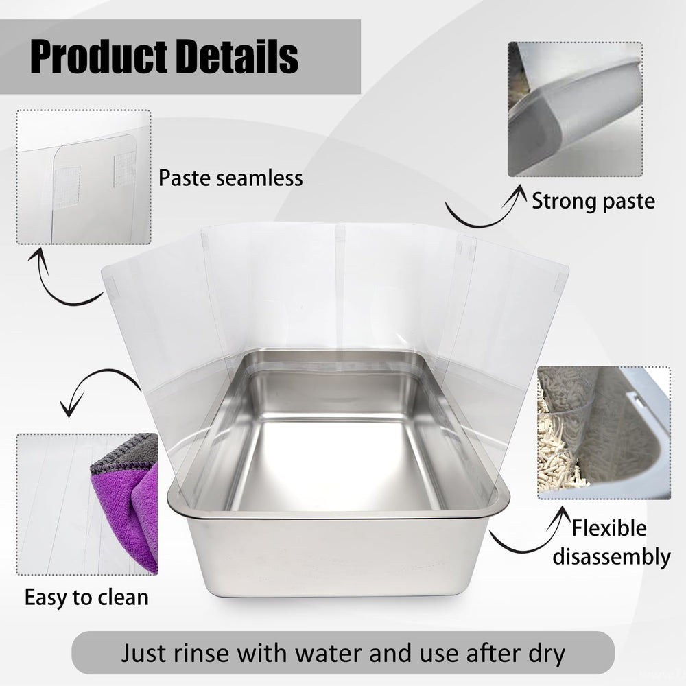YOILES pee shields pack transparent close-up with adhesive